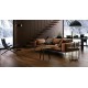 Porcelain tile wood effect "Treverkway by Marazzi" chestnut color for livingroom